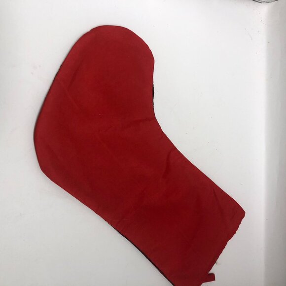 Vintage Tapestry Holiday Poinsettia Stocking 16" Red and Green - Picture 2 of 5